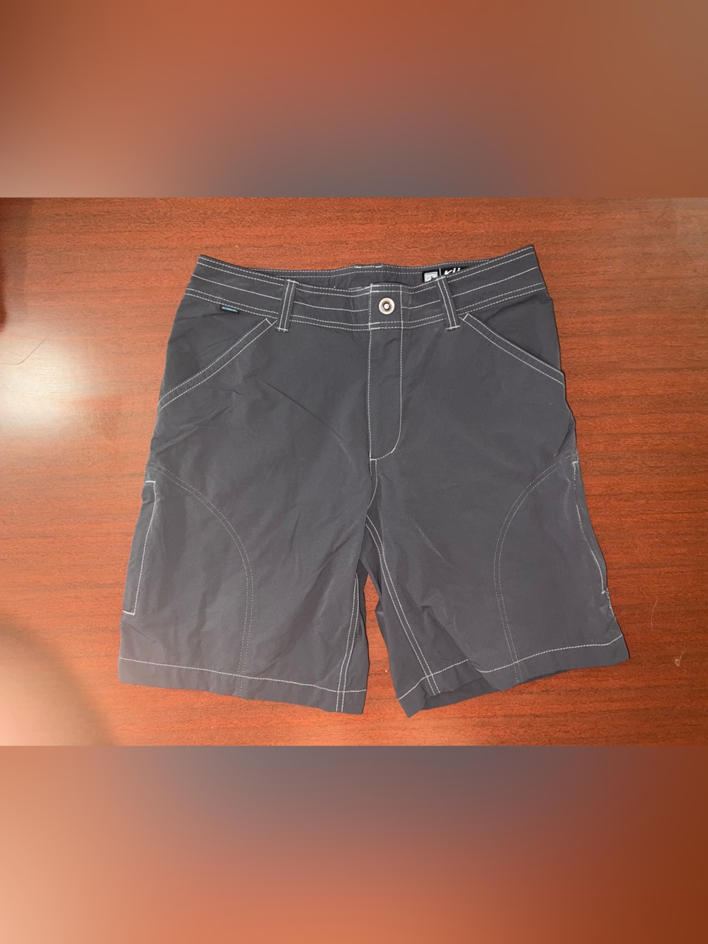 Kuhl Black Men's Cargo Shorts with Contrast Stitching